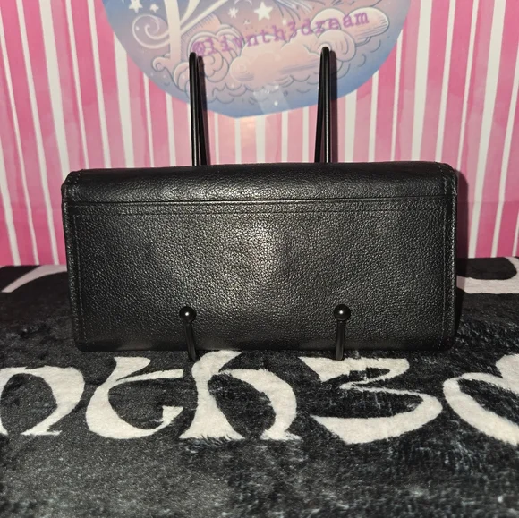 Kate Spade Black Leather Wallet Vintage - Picture 2 of 10